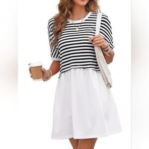 Striped Black and White Dress